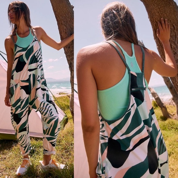 Free People Hot Shot Printed Onesie Peached Ivory Combo!